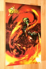 1998 The Legend of Zelda Ocarina of Time raro pequeno pôster 40x26cm GameCube N64, usado comprar usado  Enviando para Brazil