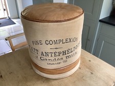 Pouffee canvas leather for sale  SEVENOAKS