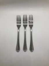 "Cubiertos cubiertos de acero inoxidable brillante Pfaltzgraff ANSONIA - 3 tenedores de cena 7,5""" segunda mano  Embacar hacia Mexico