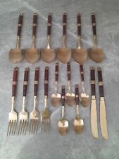 Brass rosewood cutlery for sale  ST. HELENS