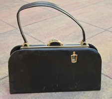 Bolsa de mão de couro vintage rara Straeter Lite-On década de 1950 banhada a ouro 24K original, usado comprar usado  Enviando para Brazil