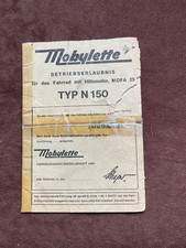 Betriebserlaubnis mobylette 15 gebraucht kaufen  Kulmbach