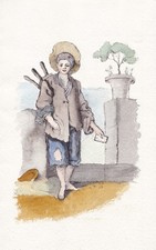 Bettler beggar aquarell gebraucht kaufen  Seubersdorf