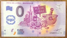 2019 FÊTE DE L'AÏOLI TAMPON TRABUC BILLET 0 EURO SOUVENIR BANKNOTE BANCONOTA comprar usado  Enviando para Brazil