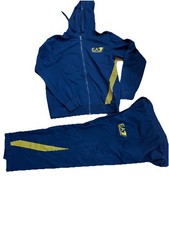 EA7 Emporio Armani Męska Granatowa Logo Bluza z kapturem i spodnie do joggingu 2-częściowy zestaw L na sprzedaż  Wysyłka do Poland