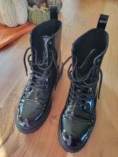 Black patent boots for sale  BRADFORD