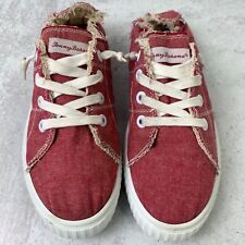 Usado, Tênis Tommy Bahama de Lona Feminino 9.5 Vermelho Puxador Sapatos de Topo Baixo comprar usado  Enviando para Brazil