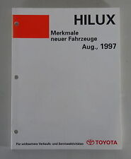 Manuale Officina Caratteristiche Nuovo Veicoli Toyota Hilux, Stand 08/1997 comprar usado  Enviando para Brazil