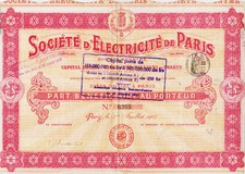 Societe electricite paris d'occasion  Expédié en Belgium