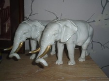 White porcelain elephants for sale  HUNTINGDON