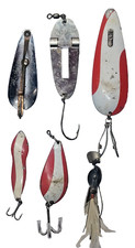 Usado, Lote de iscas de pesca mecânicas vintage Larson Bait Co colheres armadilha de peixe superlex comprar usado  Enviando para Brazil