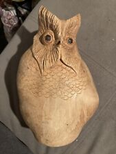 Wooden carved owl for sale  GRAVESEND