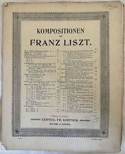 Franz Liszt Benediction De Dieu Dans La Solitude Fina 800 Partituras Piano segunda mano  Embacar hacia Argentina