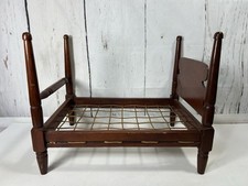 AMOSTRA DE VENDEDOR ANTIGO ORIGINAL/QUADRO DE MADEIRA DE BONECA COM CAMA DE CORDA comprar usado  Enviando para Brazil