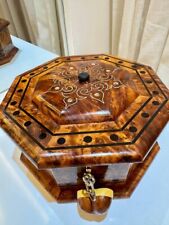 Organizador de caixa de madeira para joias com chave caixa de presente decorativa comprar usado  Enviando para Brazil
