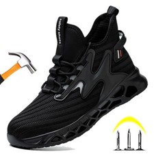 Tênis masculino de segurança no trabalho biqueira de aço botas leves à prova de martelos novo comprar usado  Enviando para Brazil