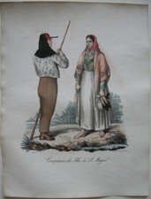 Usado, João Palhares  (1810-1890)  Camponezes da Ilha de S Miguel Orig Lithografie 1850 comprar usado  Enviando para Brazil