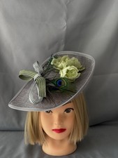 Grey green fascinator for sale  DERBY