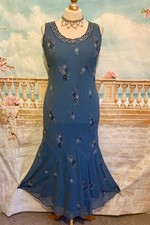 Dress blue beaded for sale  BRISTOL