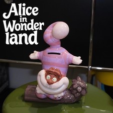 Alice na Terra das Maravilhas Gato de Cheshire Gato Fofo 8,6" Banco de Dinheiro Cerâmica Colecionável comprar usado  Enviando para Brazil