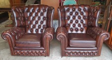 Pair brown leather for sale  SWANSEA