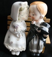 TOPPER DE BOLO DE CASAMENTO vintage prateleira assentadores sal e pimenta Japão comprar usado  Enviando para Brazil