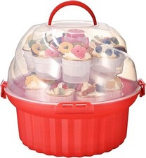 Red cupcake carrier for sale  STOCKPORT