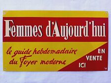 Plaque publicitaire magazine d'occasion  France