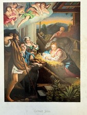 Geburt jesu chromolithographie gebraucht kaufen  Langenargen