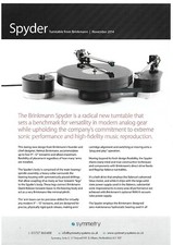 Folha de dados de áudio - Simetria - Brinkmann - Spyder - Toca-discos - Folheto (CE18) comprar usado  Enviando para Brazil