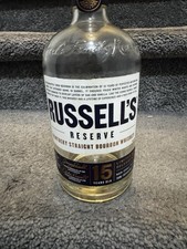 Usado, Russell’s Reserve 15 anos garrafa de vidro vazia uísque bourbon do ano 2024 comprar usado  Enviando para Brazil