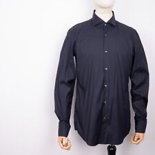 Camisa de Viagem Masculina HUGO BOSS Slim-Fit Azul Marinho Algodão Elástico Negócios 15.5 39, usado comprar usado  Enviando para Brazil