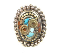 Bague pierre turquoise d'occasion  Équeurdreville-Hainneville