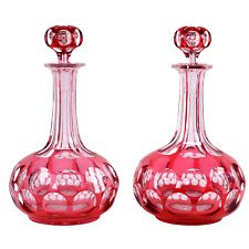 Pair cranberry glass for sale  TELFORD
