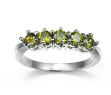 Nova Chegada Lindo Anel de Prata Brilhante Formato Redondo Verde Peridoto Gems Tamanho 7 8 comprar usado  Enviando para Brazil