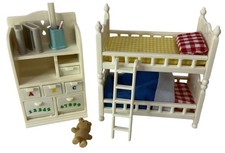 LOTE Conjunto de Móveis de Quarto Infantil Vintage Sylvanian Families ABC Kids Branco comprar usado  Enviando para Brazil