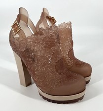 Botas de salto plataforma MELISSA x ALEXANDRE HERCHCOVITCH bege claro flor 7 comprar usado  Enviando para Brazil