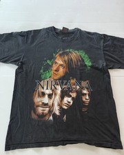 Camiseta Vintage Anos 90 Banda do Nirvana Tamanho XL RARA Kurt Cobain Grunge Rock Bootleg comprar usado  Enviando para Brazil