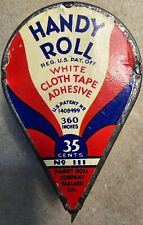 Vintage Útil Rolo Adesivo Pano Branco Fita de Remendo Recipiente de Metal EUA, usado comprar usado  Enviando para Brazil