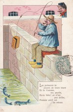 Cpa fantaisie 1er d'occasion  France