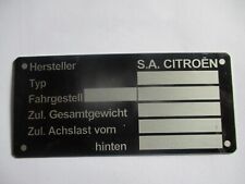 Typenschild schild citroen gebraucht kaufen  Goch