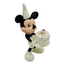 Estatueta de bolo Lenox Disney Mickey Mouse feliz aniversário outubro pedra de nascimento, usado comprar usado  Enviando para Brazil