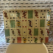 Bandeja de baralho de cartas Pierre Frey plástico acrílico vintage retrô decoração para servir comprar usado  Enviando para Brazil