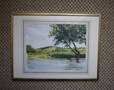 Aquarelle originale paysage d'occasion  Angoulême