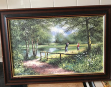 golf pic framed for sale  HARLOW