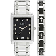 Relógio e pulseira masculina Elgin cristal aço inoxidável e preto fg9060 comprar usado  Enviando para Brazil