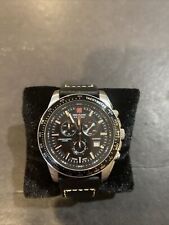 Relógio masculino suíço militar Hanowa S-Steel mostrador preto cronógrafo pulseira de couro quartzo comprar usado  Enviando para Brazil