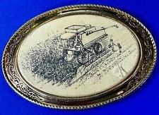 Hebilla de cinturón con imagen de vehículo agrícola tractor de cosecha combinado agrícola segunda mano  Embacar hacia Mexico