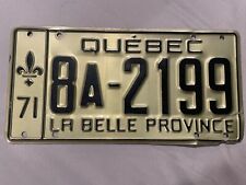 1971 quebec license for sale  Gillett