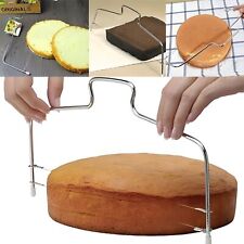 Cortador de pasteles de doble línea 1 pieza ajustable de acero inoxidable cortador de pasteles herramientas de cocina segunda mano  Embacar hacia Mexico